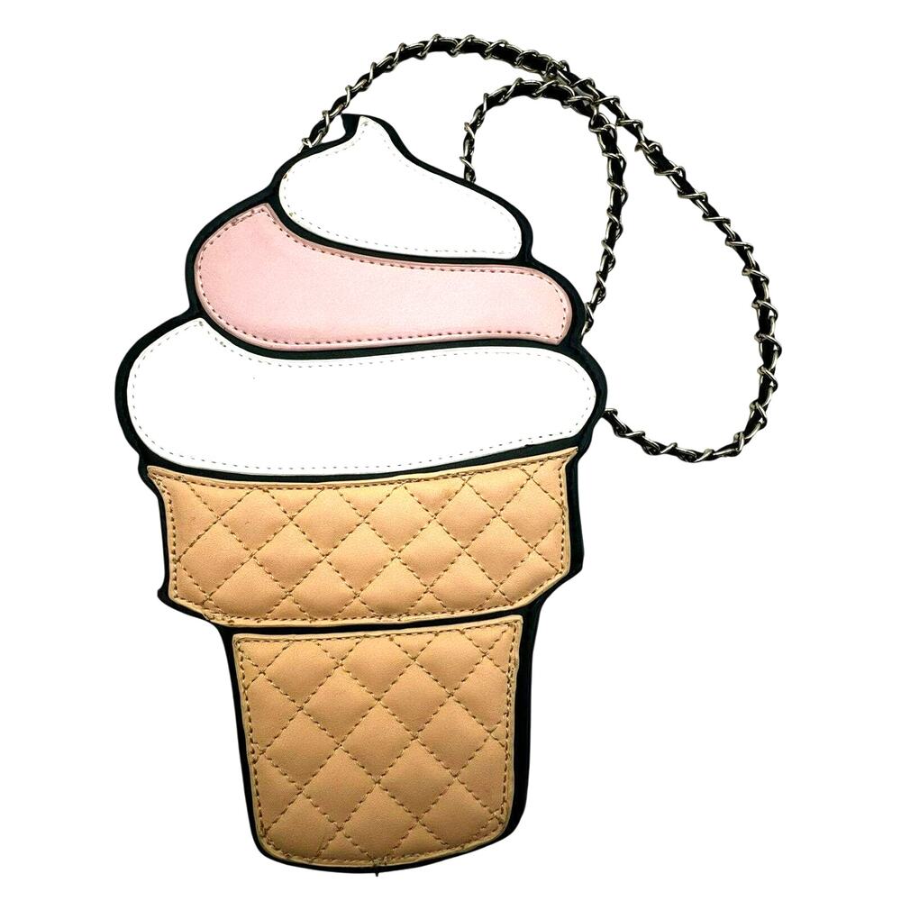NILA ANTHONY RARE Ice cream cone vegan‎ faux Leather Crossbody Bag purse Kawaii